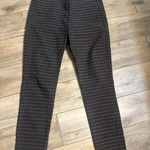LOFT Men's Black Windowpane Dress Pants